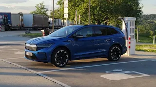 (live) Skoda Enyaq iV 80x AWD Range test 130 km/h