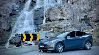 We Check Out The Made In China Tesla Model Y And Drive It Up An Amazing Norwegian Mountain Pass!