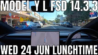 Tesla Model Y L FSD Supervised 14.3.3 | Wednesday Lunchtime Drive