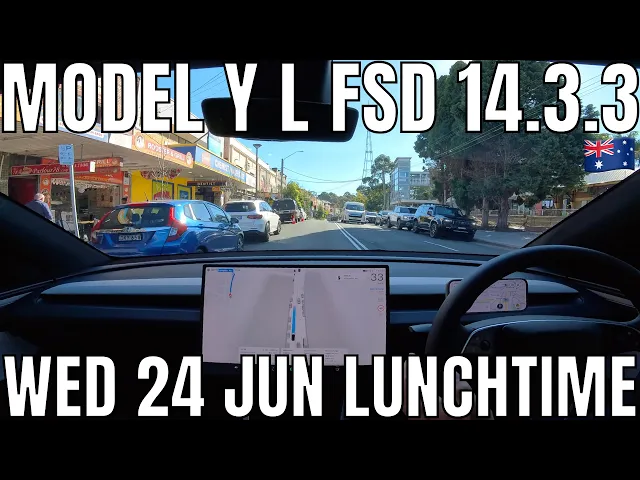 Tesla Model Y L FSD Supervised 14.3.3 | Wednesday Lunchtime Drive