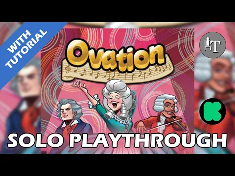 Tutorial & Solo Playthrough PREVIEW of Ovation - Solo Board Game