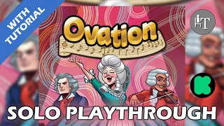 Tutorial & Solo Playthrough PREVIEW of Ovation - Solo Board Game