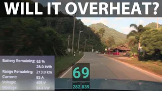 Driving MG ZS EV up Doi Ang Khang