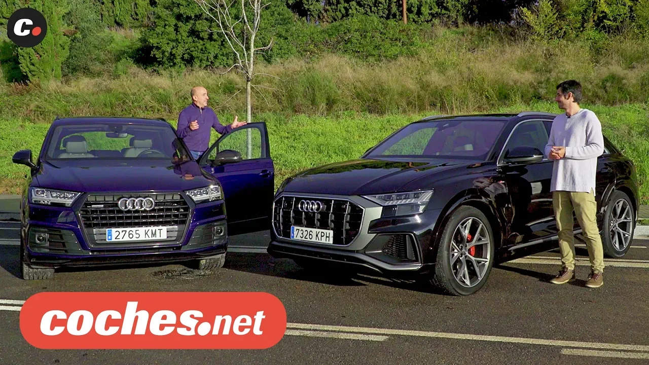 Audi Q7 vs Audi Q8 SUV | Comparativa / Prueba / Test / Review en español | coches.net