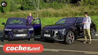 Audi Q7 vs Audi Q8 SUV | Comparativa / Prueba / Test / Review en español | coches.net