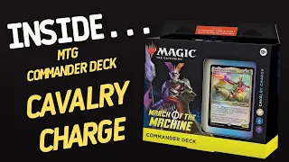 Inside…March of the Machine Commander Deck: CAVALRY CHARGE Magic The Gathering (4K60fps)