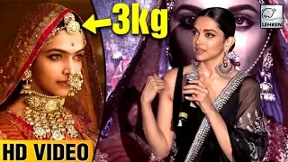Deepika Padukone's Amazing Reaction On 3 Kg Headgear In Ghoomar Song | LehrenTV