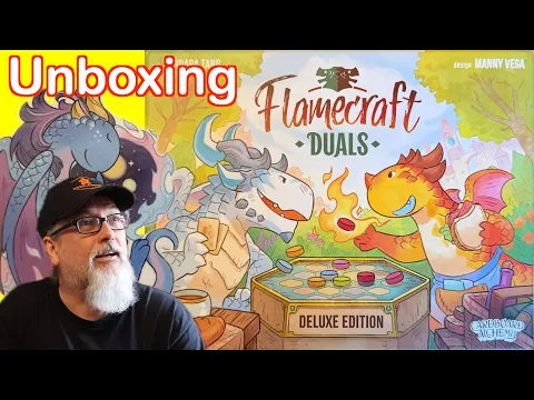 Unboxing Flamecraft Duals | Deluxe Edition | Manny Vega | Cardboard Alchemy | Artist: Sandra Tang