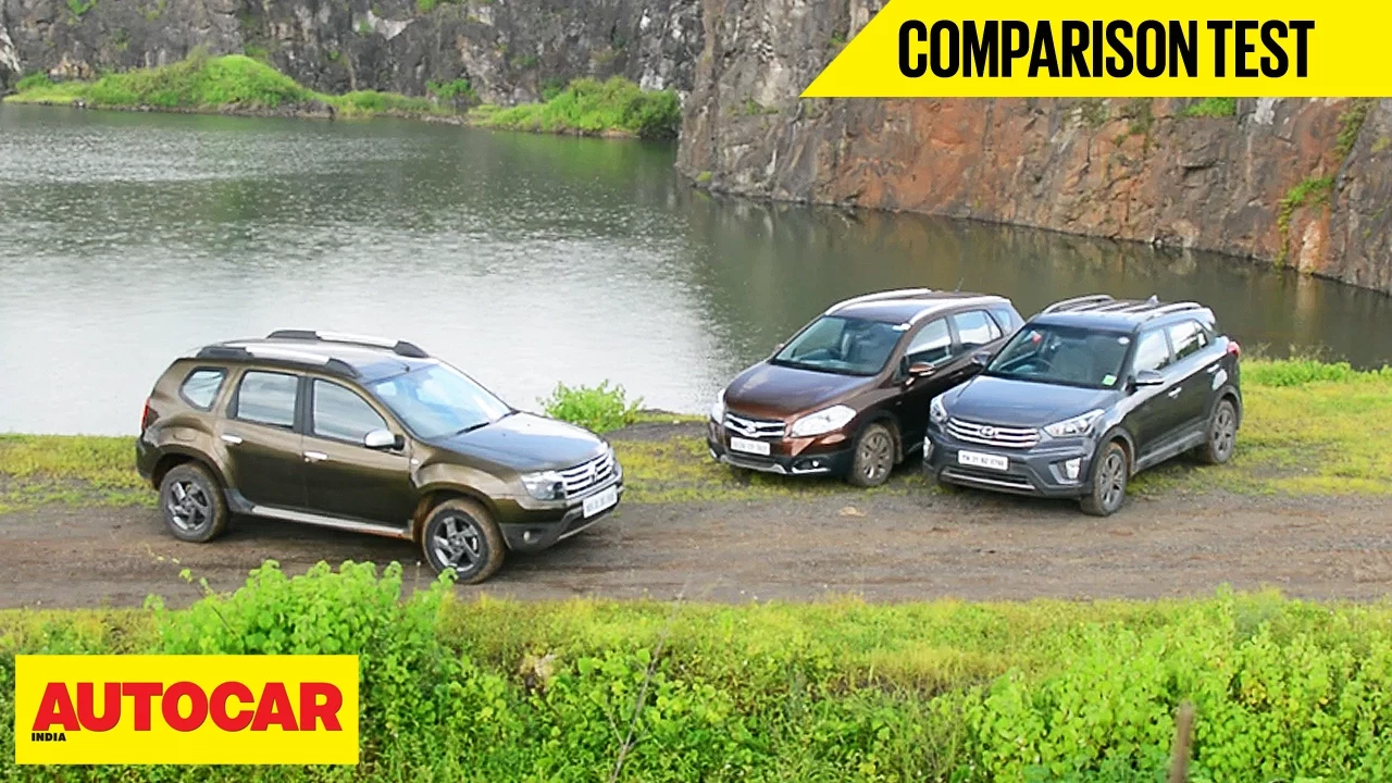 Hyundai Creta VS Maruti S Cross VS Renault Duster | Comparison Test  Autocar India