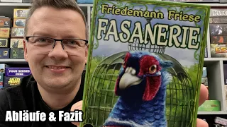 Fasanerie (2F) Kartenspiel für 2 Personen - mit zwei Boxen für 3 - 4 Personen, ... (Abläufe & Fazit)
