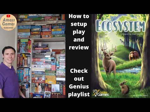 How to play Ecosystem educational board game review setup Genius games AmassGames #nature #cute