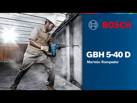 Martelo Demolidor e Rompedor SDS Max 1100W GBH5-40D 220V Bosch