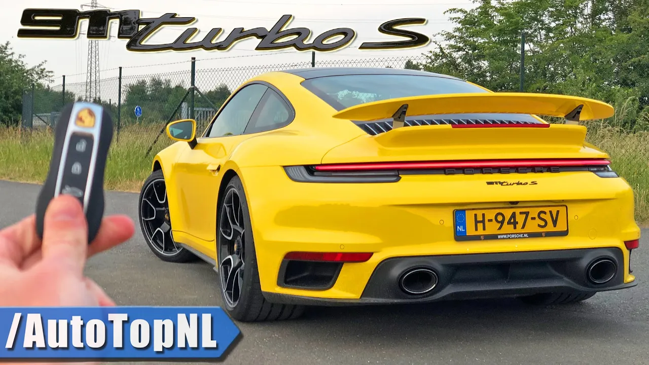 2021 PORSCHE 911 992 TURBO S *340km/h* REVIEW on AUTOBAHN [NO SPEED LIMIT] by AutoTopNL