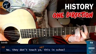 Como tocar History ONE DIRECTION en Guitarra Acustica | Version Original