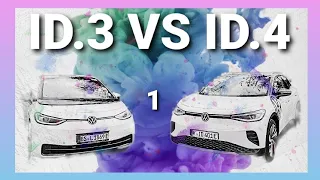 Elektroautos VW ID4 gegen VW ID3 - Mega Vergleich Teil 1