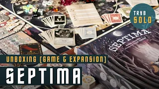 Septima | unboxing of the base game and expansion
