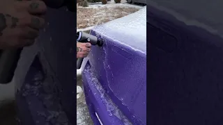 The most relaxing way to remove ice from your car 😂