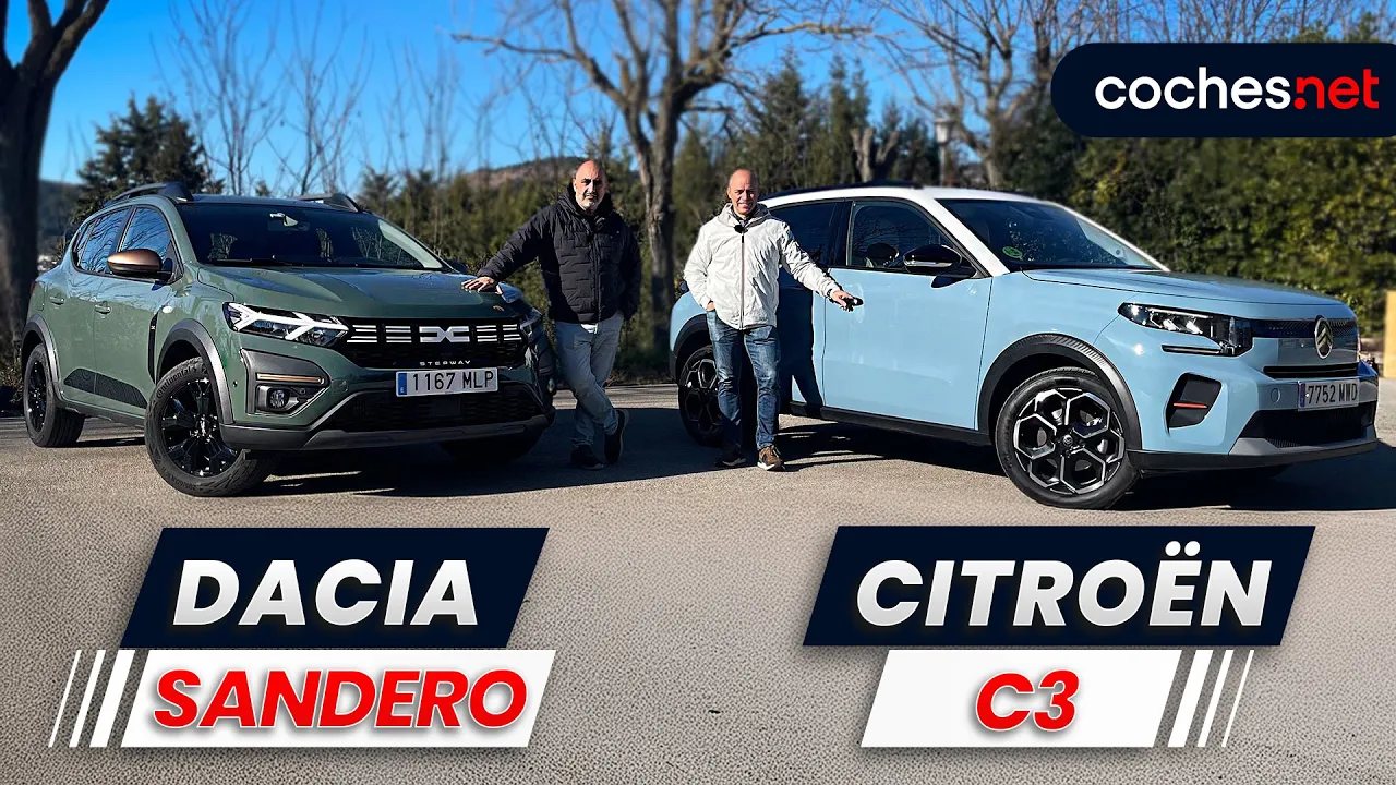 Citroën C3 - Dacia Sandero | Comparativa COCHES BARATOS / Test / Review en español | coches.net