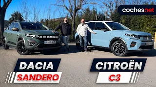 Citroën C3 - Dacia Sandero | Comparativa COCHES BARATOS / Test / Review en español | coches.net