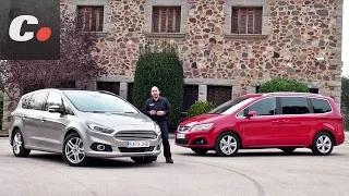 Ford S-Max vs Seat Alhambra | Prueba Monovolumen 7 plazas | Test / Review en español | coches.net