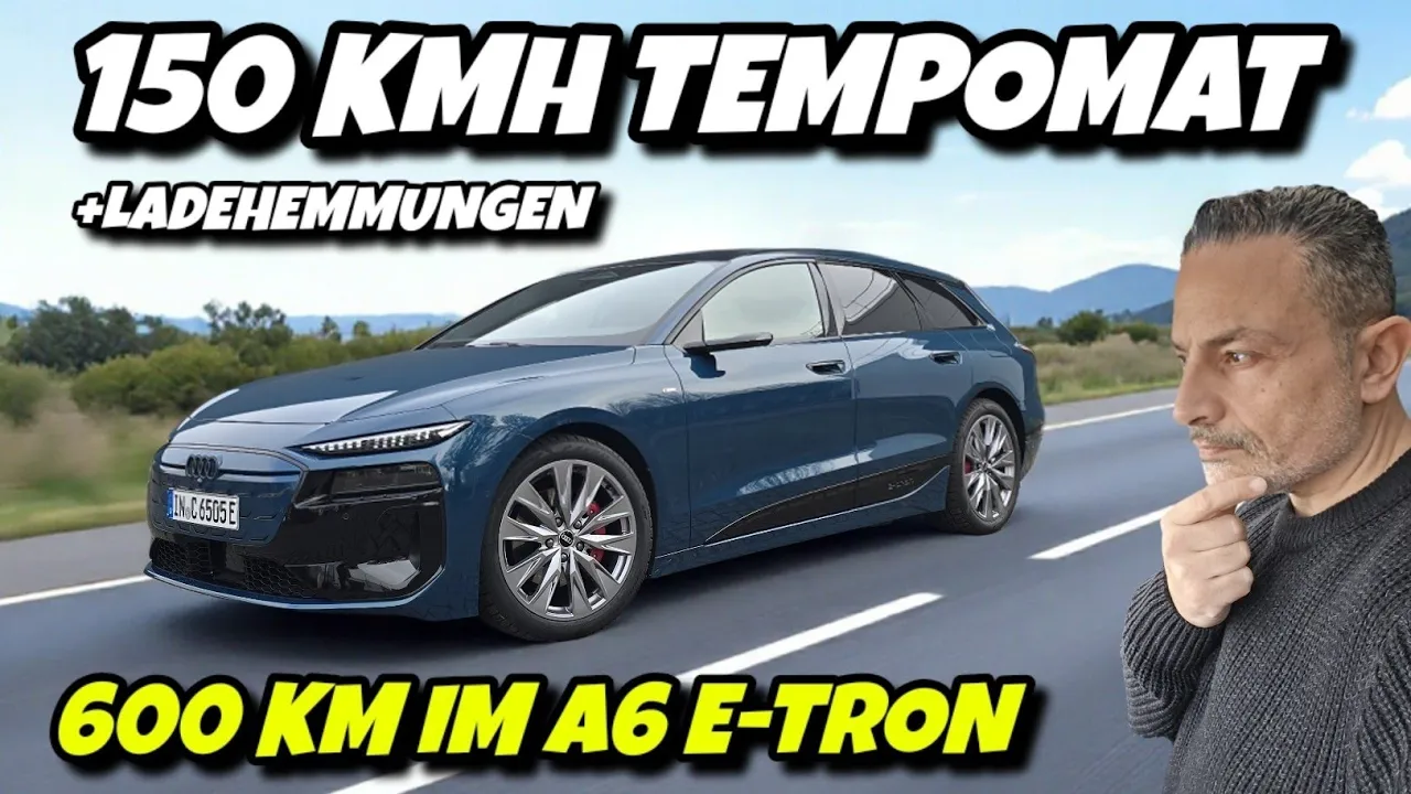 150 kmh Tempomat + Ladehemmungen! Audi A6 e-tron Avant #ev