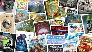 24 mostly Essen games ranked & reviewed with a VERY special guest host! Rahdo Rounds Up Sept '25