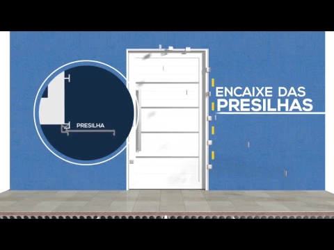 Kit de Porta Montada Pivotante Decorada de Alumínio 2,25x1,30m Lucasa Premium