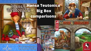 Hansa Teutonica Big Box comparisons to original + expansions + promo board game * Amass Games