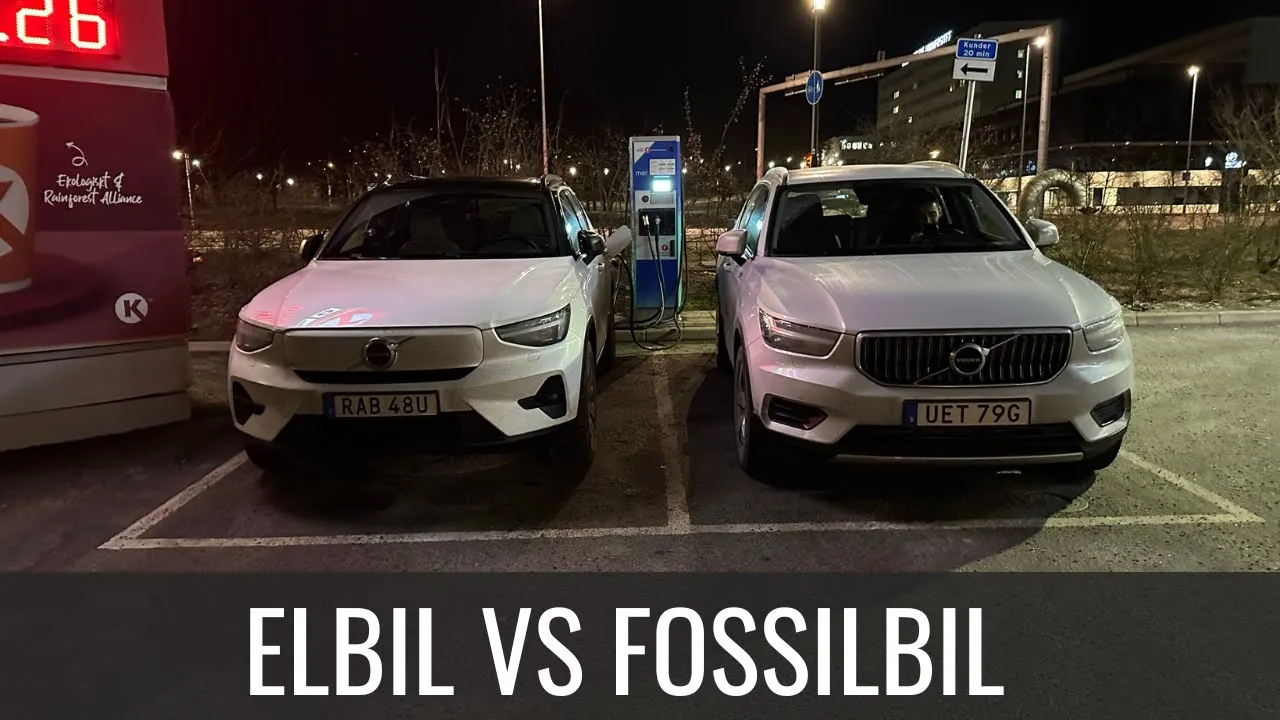 Elbil vs fossilbil: Stockholm-Göteborg ToR | Elbilsmagasinet