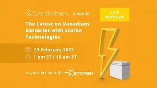 The Latest on Vanadium Batteries with StorEn Technologies