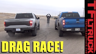 Old vs New - 2014 vs 2017 Ford Raptor Drag Race: And the Fastest Raptor is...
