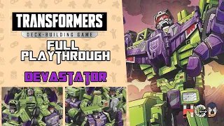 Transformers Deck Building Game DEVASTATOR Solo play through session