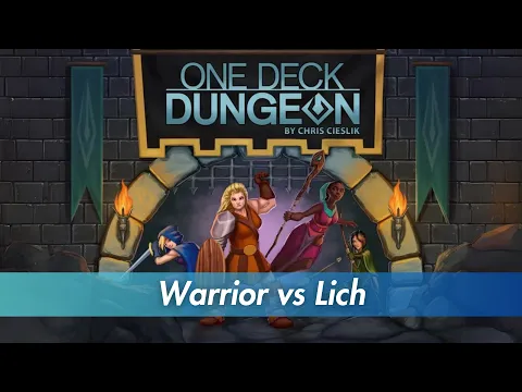 One Deck Dungeon Playthrough - Warrior vs Lich