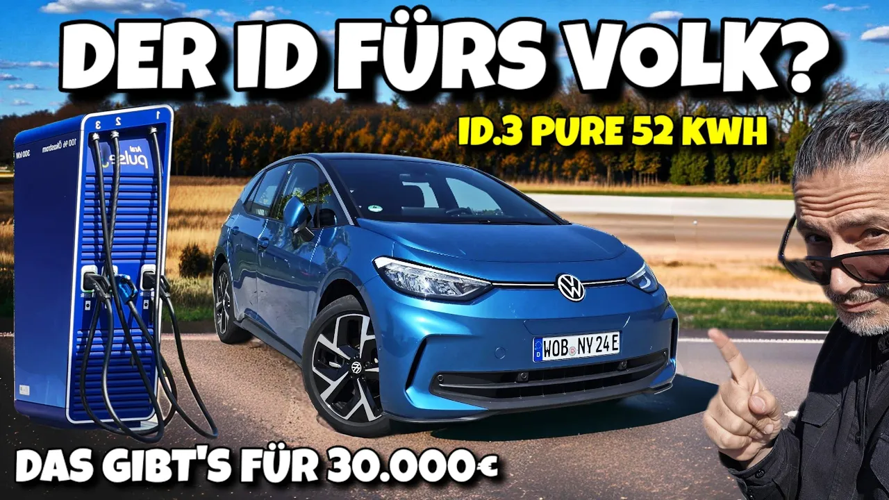 VW ID.3 Pure Autobahnreichweite und Ladezeit im Test. #vw #id3 #cars