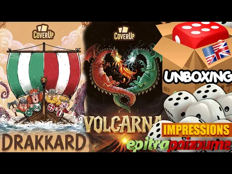 CoverUp Drakkard & Volcarna - Prototype Unboxing & First Impressions (EN) | Epitrapaizoume