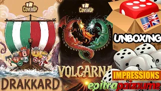CoverUp Drakkard & Volcarna - Prototype Unboxing & First Impressions (EN) | Epitrapaizoume