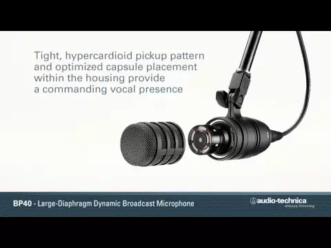 Product video thumbnail for Audio Technica BP40 Dynamic Broadcast Microphone