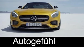 Mercedes AMG GT attacks Porsche 911 with 510 hp - exterior interior & driving