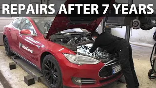 Repairing 2013 Tesla Model S P85 at Bilexperten
