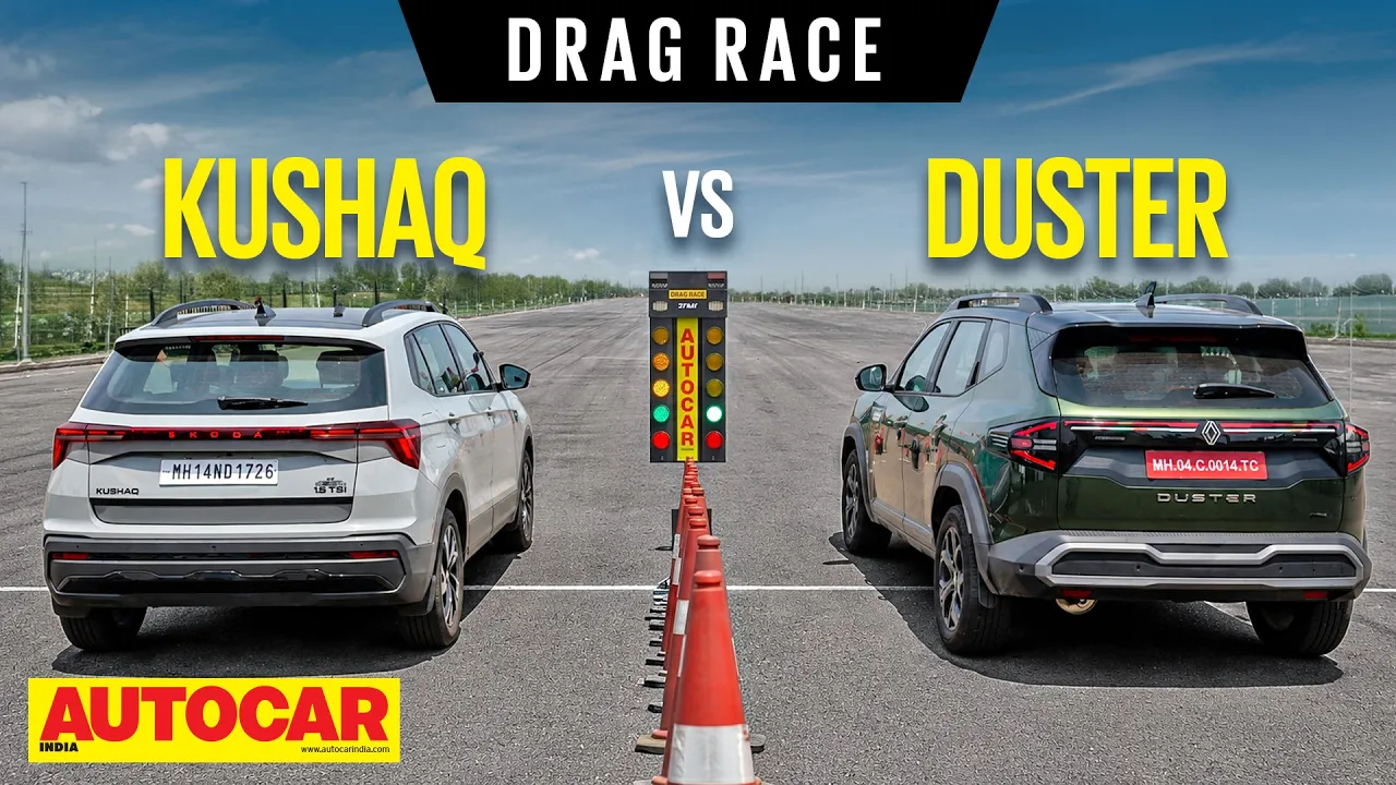 Drag Race: Skoda Kushaq vs Renault Duster - European rivals meet | Autocar India