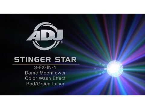 Product video thumbnail for ADJ American DJ Stinger Star Moonflower - Laser &amp; Wash FX Light