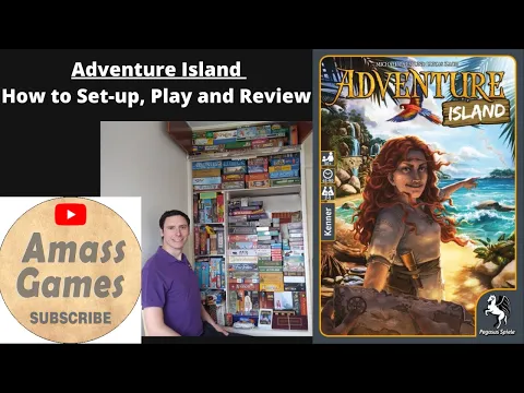 Adventure Island campaign co-operative board game story - How to Setup, Play and Review AmassGames