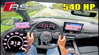 540HP AUDI RS5 B9 // 0-100 100-200 1/4 MILE SOUND & TOP SPEED POV