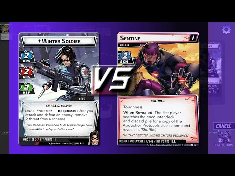 Marvel Champions: Project Wideawake (Mutant Genesis). Sentinel is a piece of cake for Winter Soldier