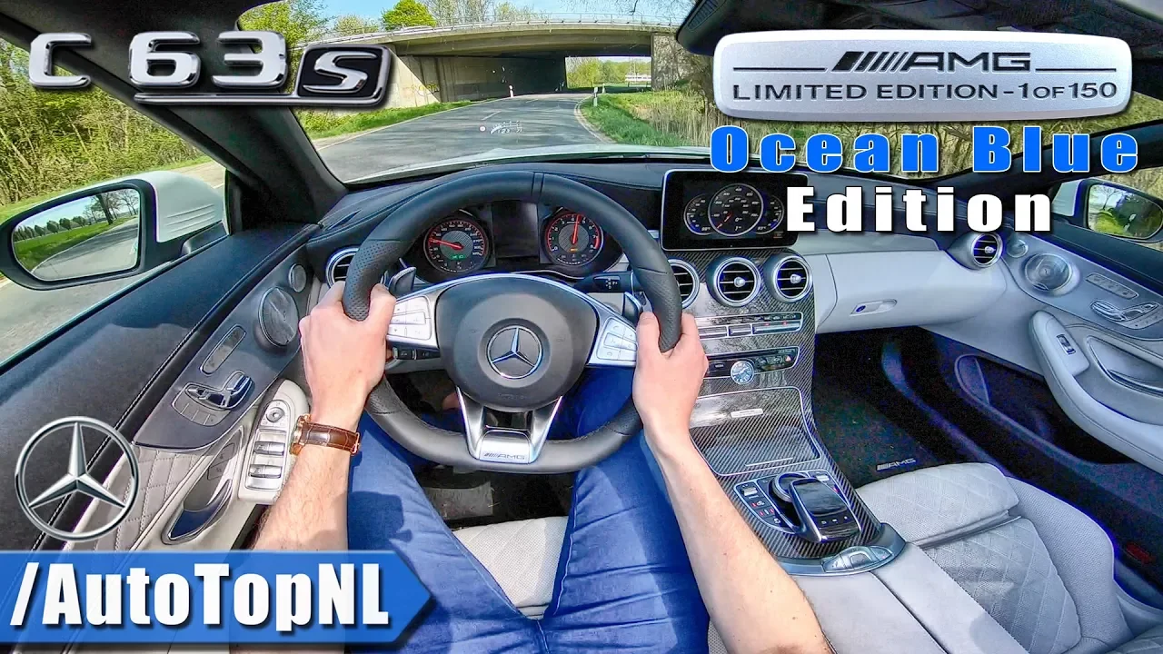 Mercedes AMG C63 S Convertible | 1 of 150 Ocean Blue Edition | POV Test Drive by AutoTopNL