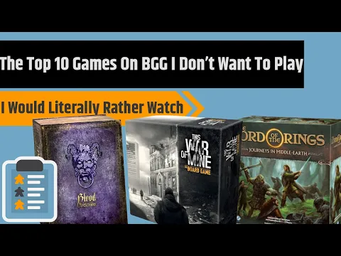 The Top 10 Ranked Games I Actively Prefer Not To Play...I'd Literally Rather Watch