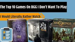 The Top 10 Ranked Games I Actively Prefer Not To Play...I'd Literally Rather Watch