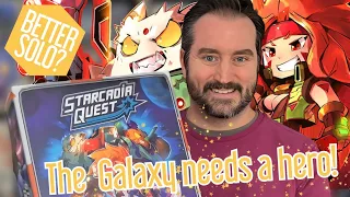 Starcadia Quest is it Better Solo ? Gameplay and Review of this SciFi parody boardgame