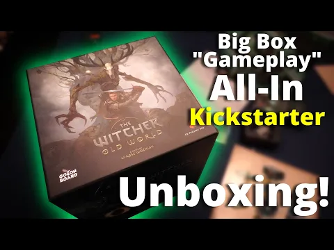 The Witcher: Old World - Big Box "Gameplay" All-In Kickstarter Unboxing