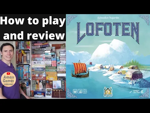 Lofoten two player viking board game how to setup play and review final Pearl game * AmassGames * 4k